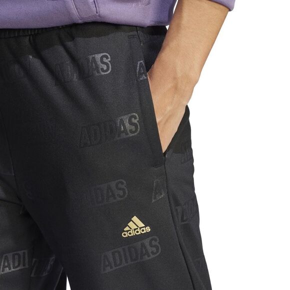 NWT ADIDAS Embossed Monogram Wide Leg Jogging Pants Regular Fit - Picture 2 of 13